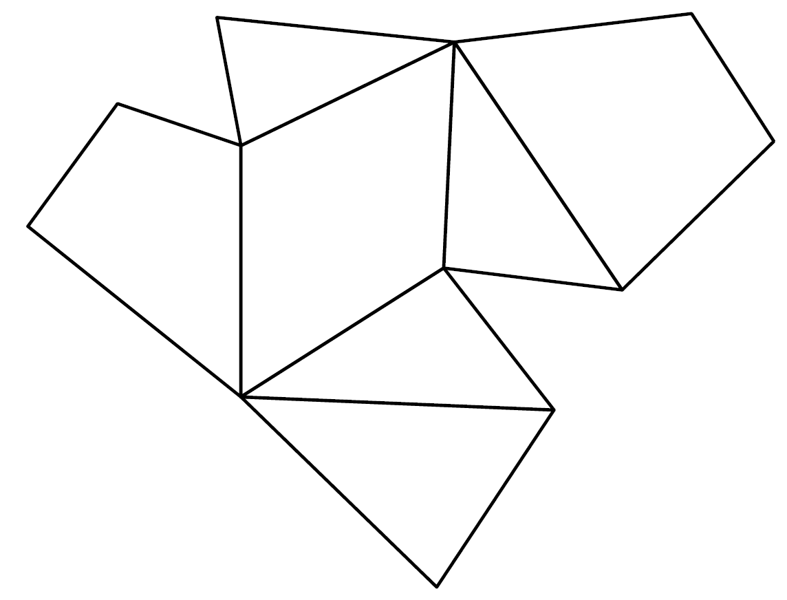 The net of the polyhedron.